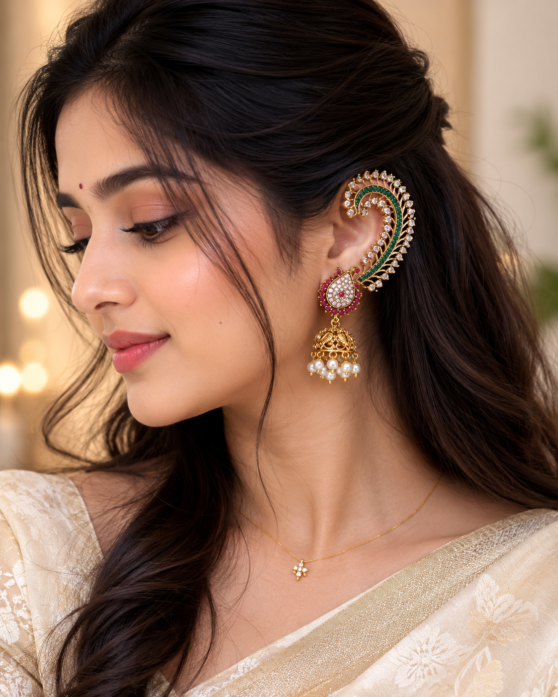 Elegant  Bird Earring Jhumka