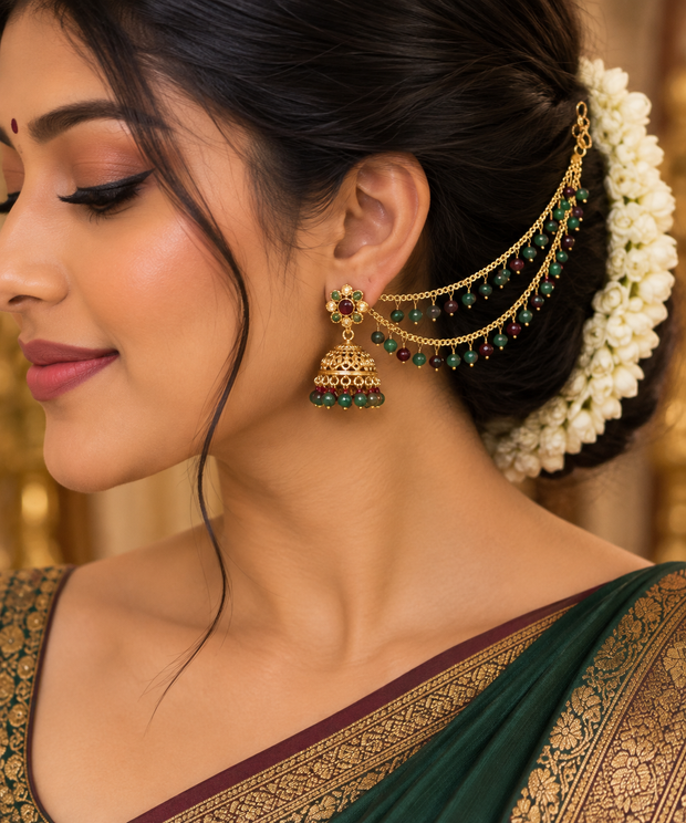 Emerald & Ruby Beaded Mattal