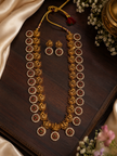 Antique Budgeted Peacock Floral Haram Set