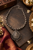 ✨ Antique Lakshmi Pendant Pure Silver Necklace