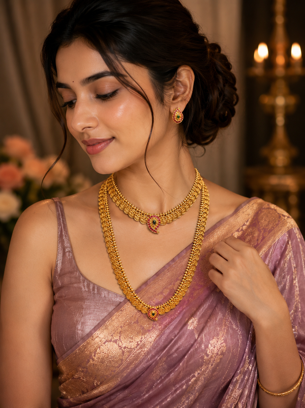 Antique Coin Haram and Necklace Set