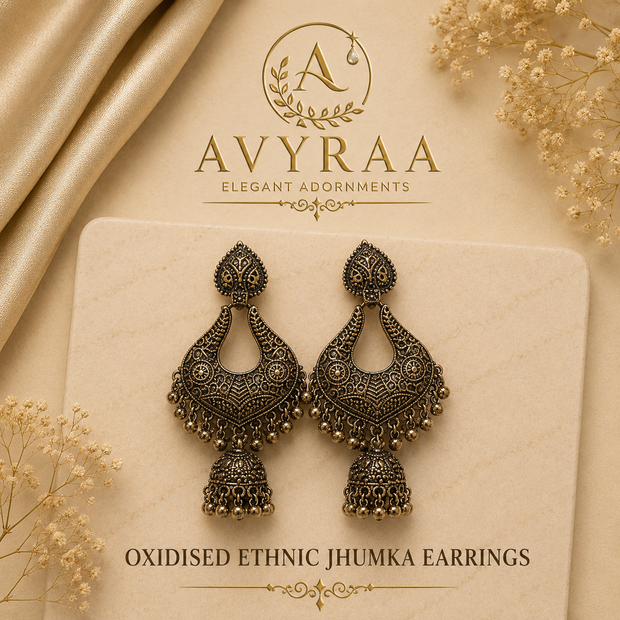 Ethnic Oxidised Earring