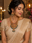 Grand Antique Bridal Temple Short and Long Haram Set