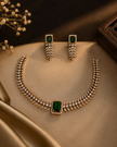 Emerald Leaf Choker Set