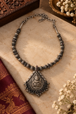 ✨ Antique Lakshmi Pendant Pure Silver Necklace