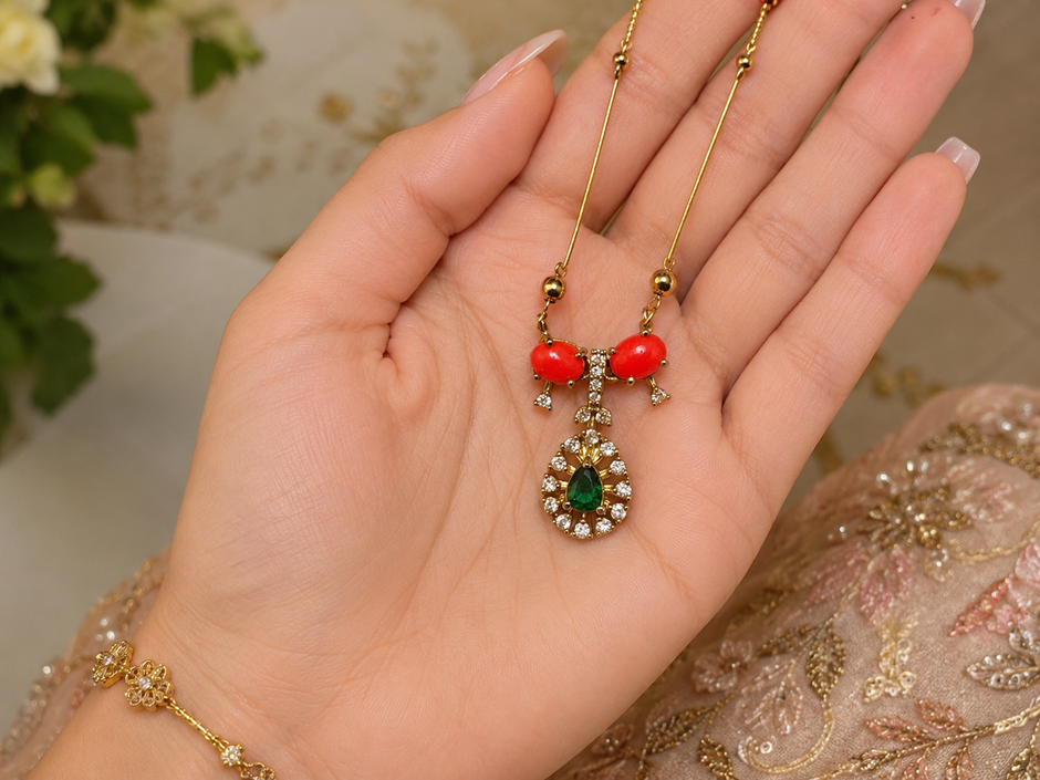 Coral Drop Elegance Invisible Chain