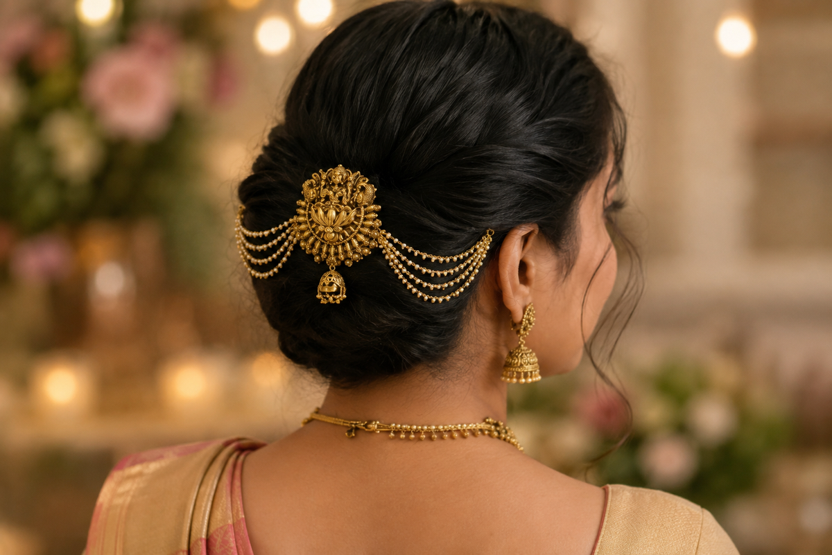 Antique Lakshmi Jadai Hair Pin
