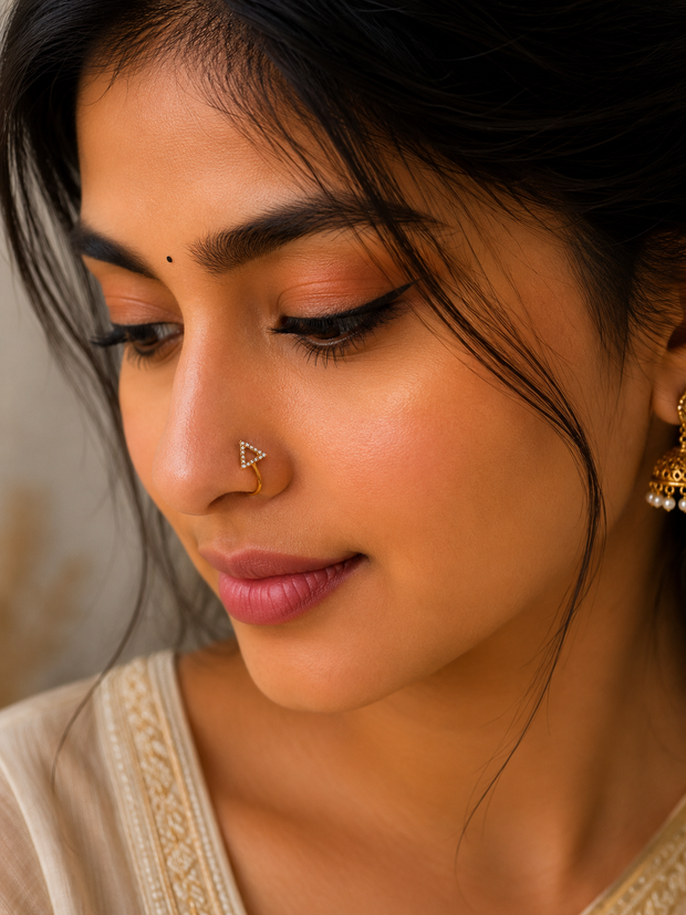 Elegant CZ Stone Nose Pin