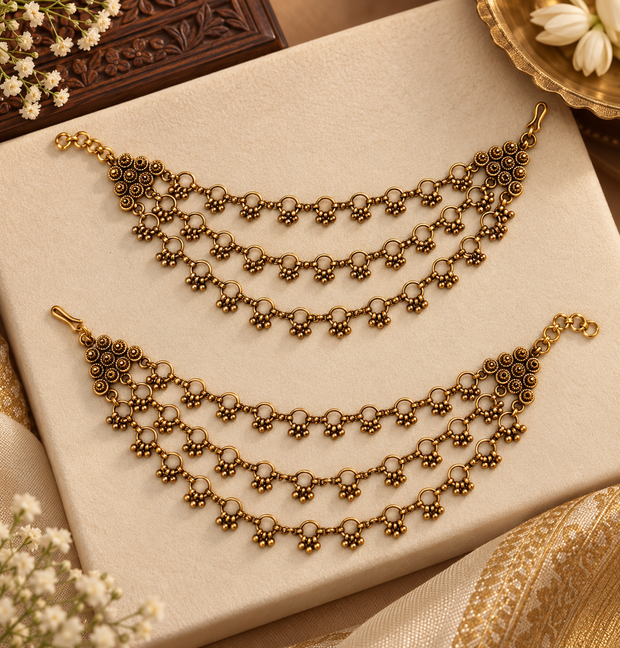 Antique Gold Beaded Mattal
