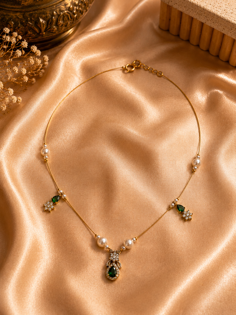 Elegant Floral Bead Invisible Chain
