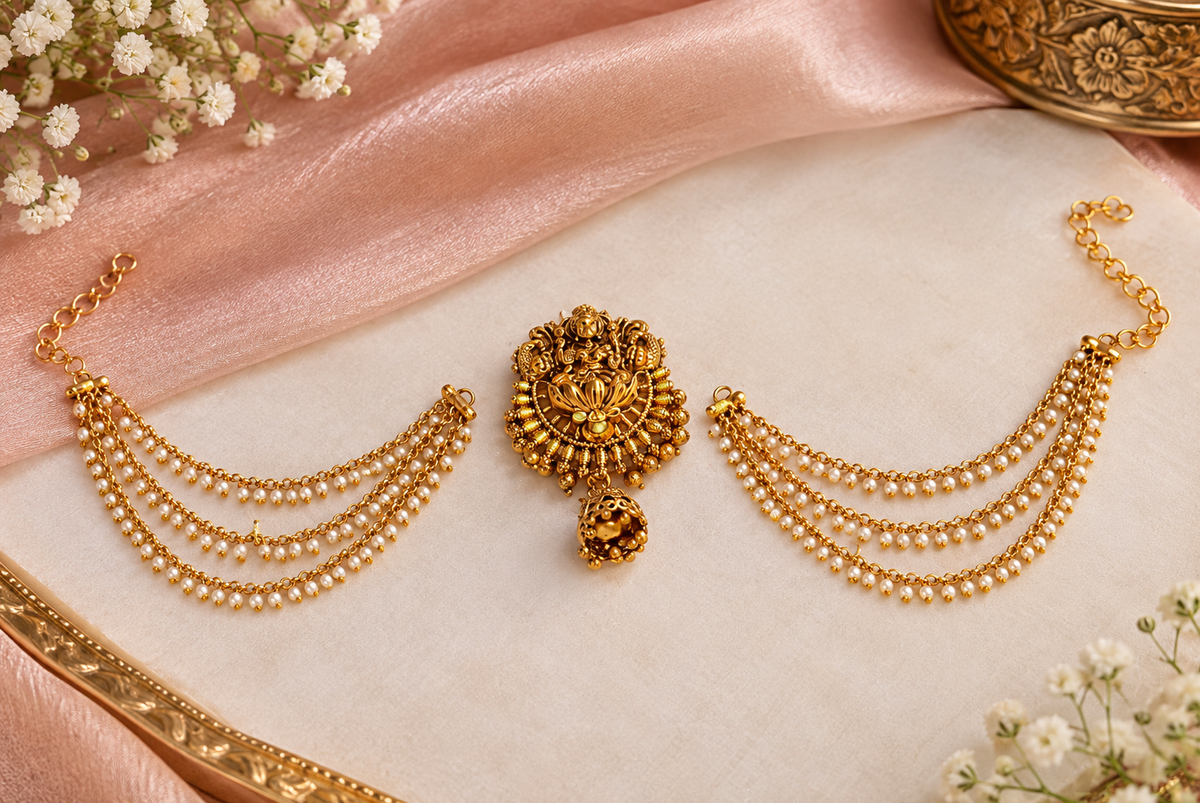 Antique Lakshmi Jadai Hair Pin