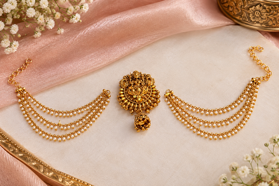 Antique Lakshmi Jadai Hair Pin