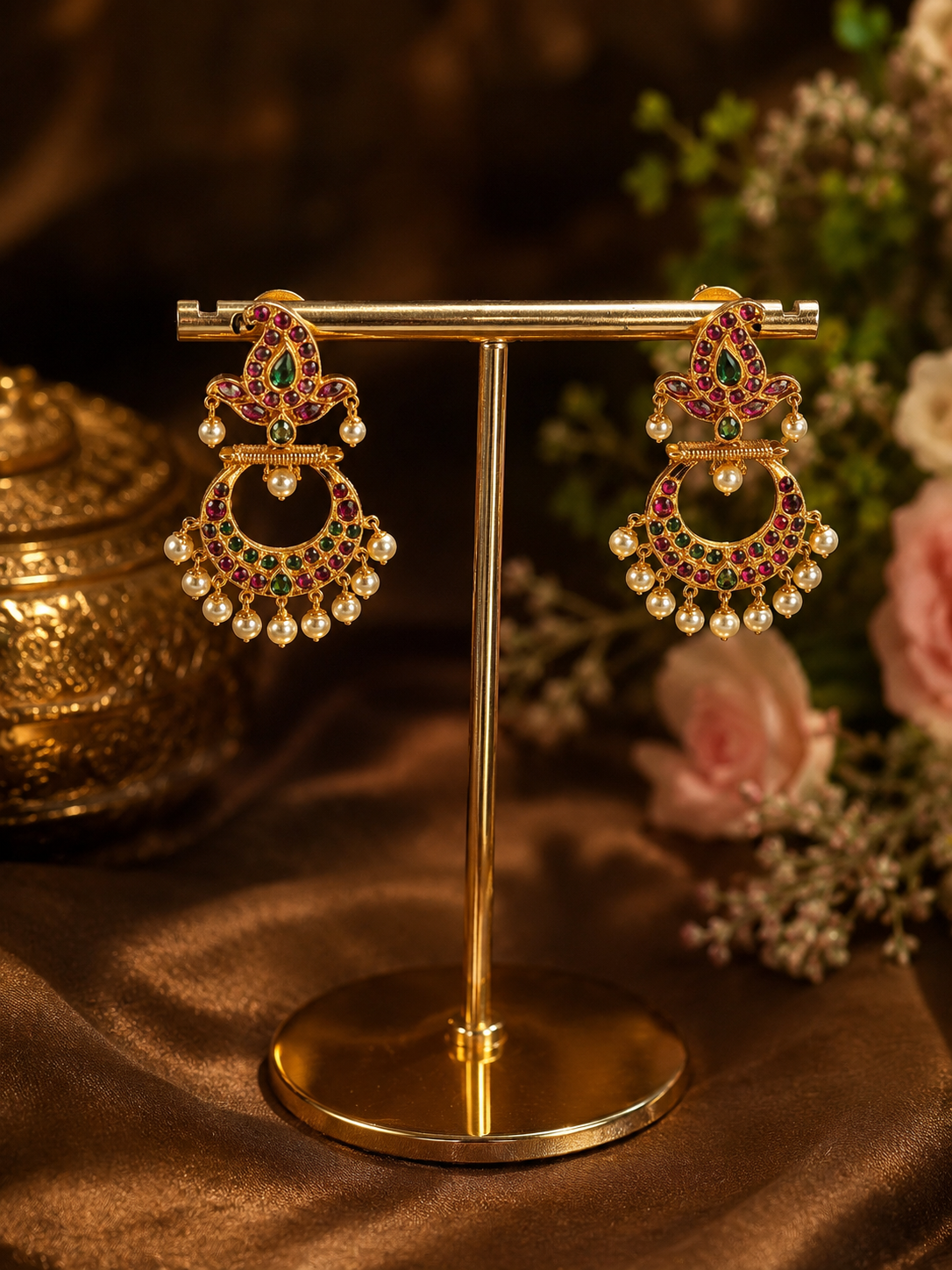Chandbali Pearl Earring