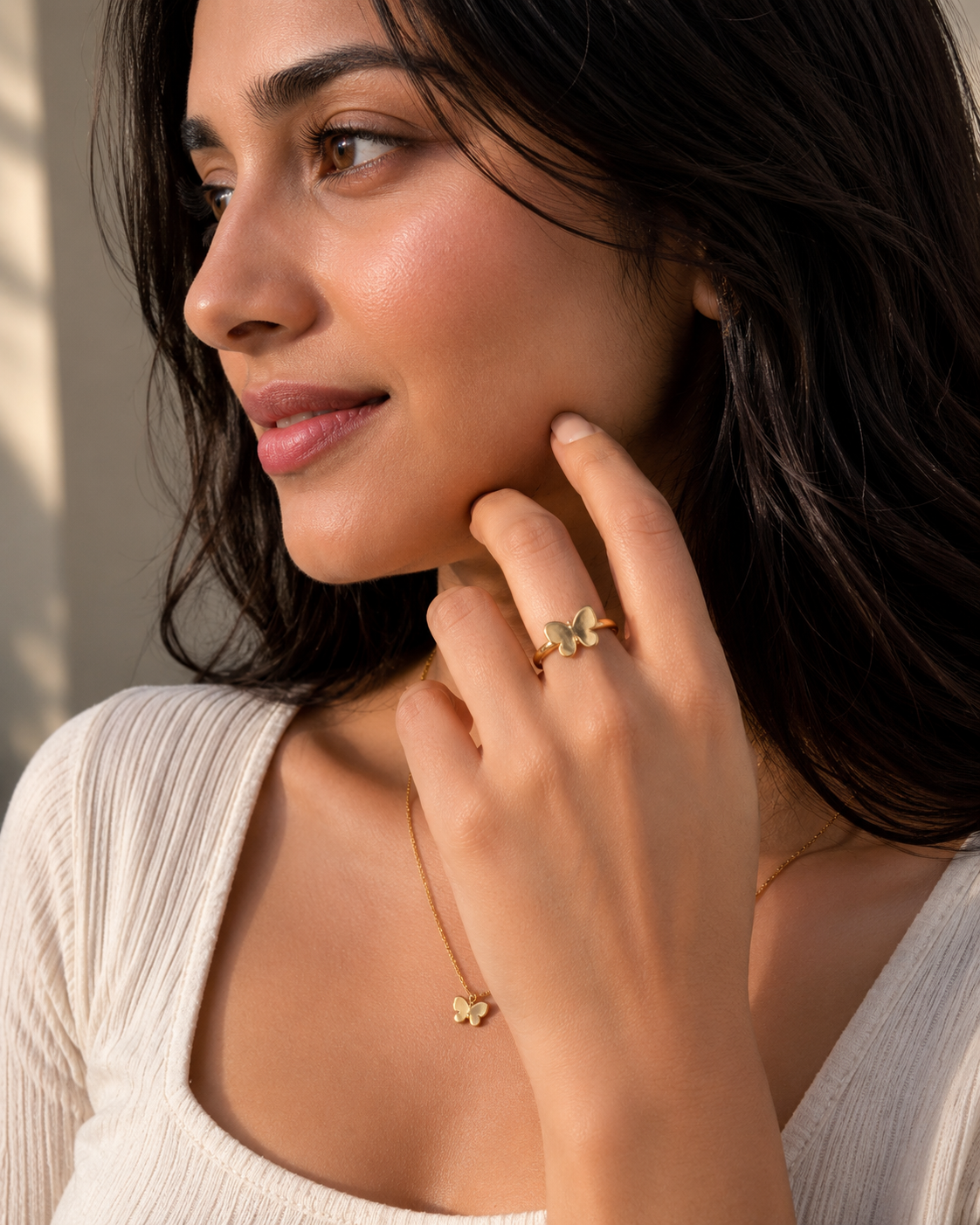 Elegant Butterfly Finger Ring 🦋✨