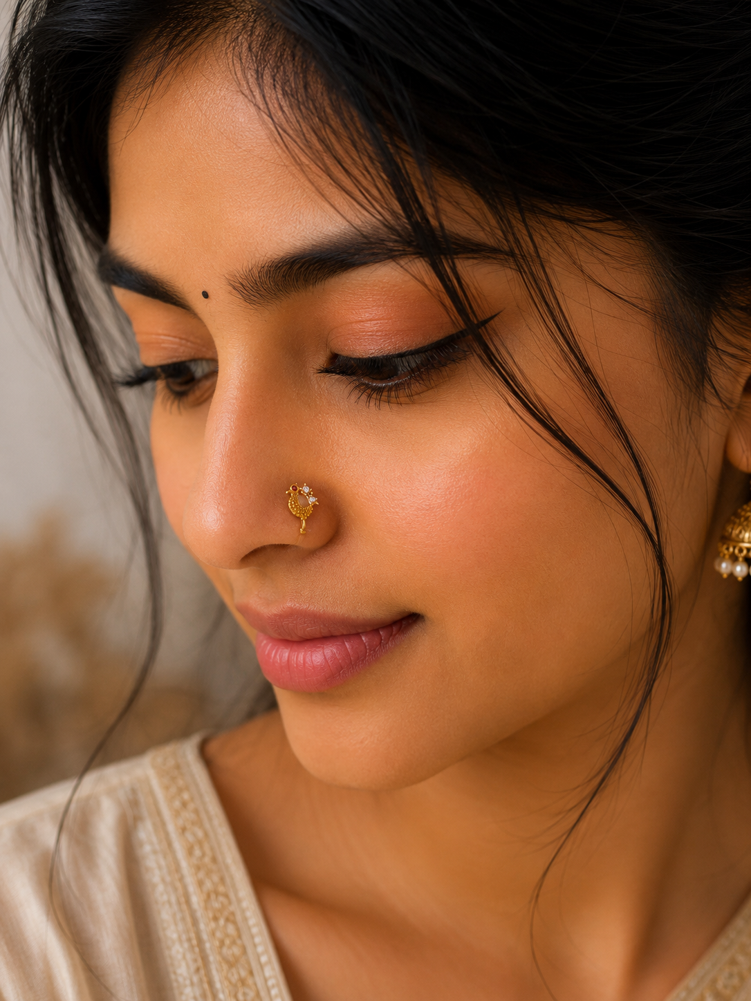 Elegant Bird Nose Pin