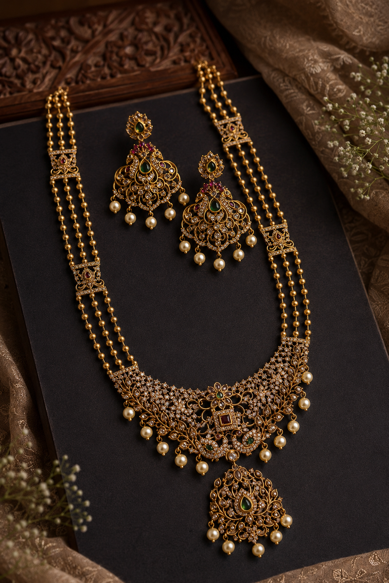 Antique Pearl Drop Haram Set