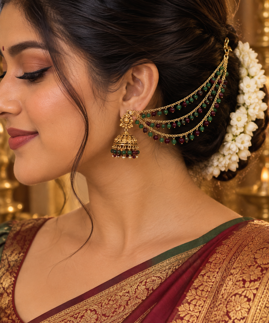 Emerald & Ruby Beaded Mattal