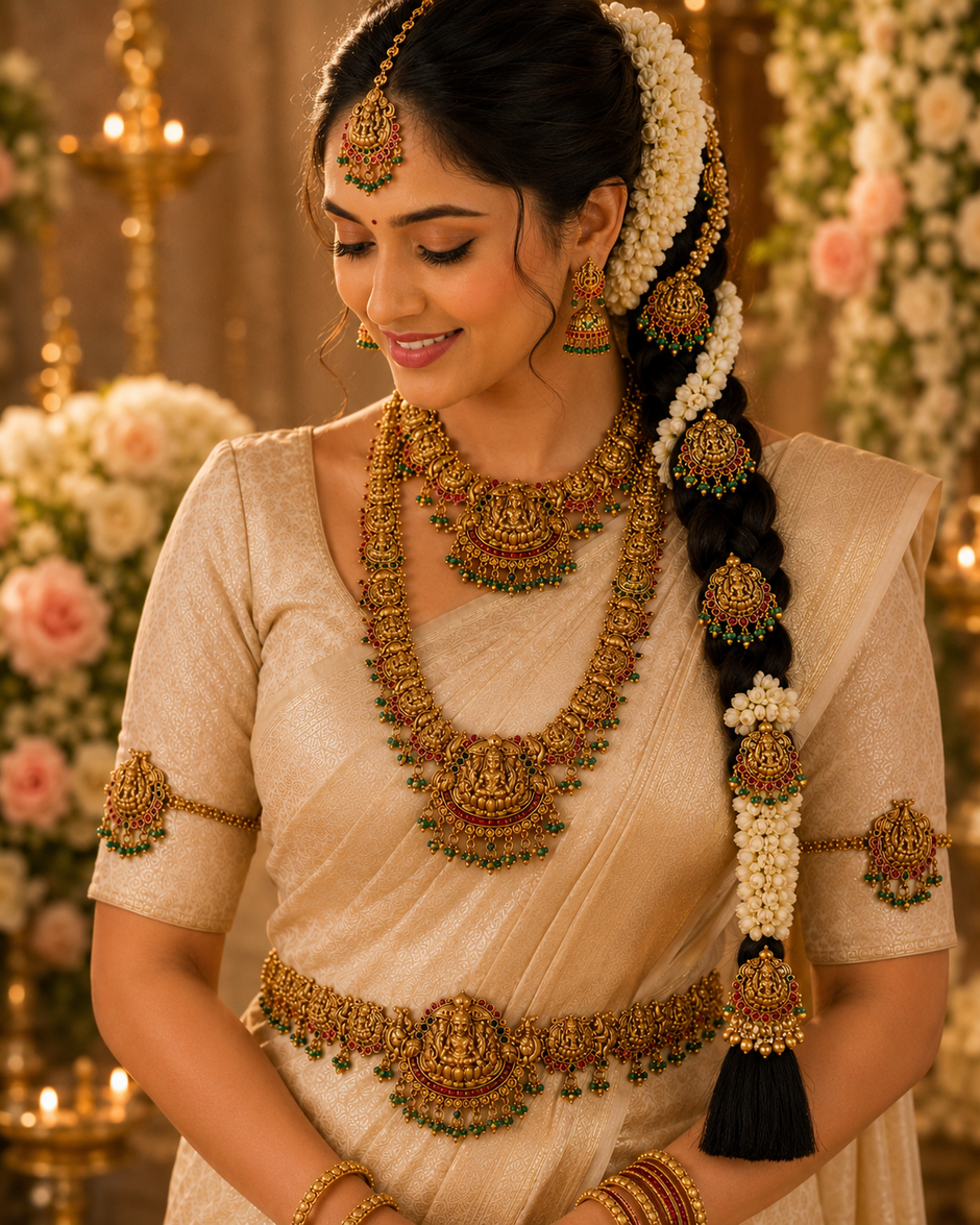 Antique Gold Lakshmi Bridal Jewellery Collection