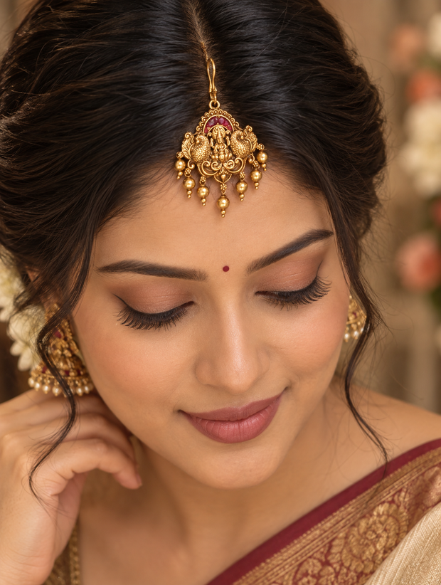Lakshmi Peacock Jadau Kundan Earring