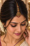 Antique Gold Ruby & Emerald Peacock Tikka