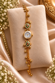Lotus Charm Gold Bracelet Watch