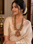 Antique Jadavu Kundan Lakshmi Long Haram Set