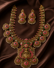 Antique Jadavu Kundan Lakshmi Long Haram Set