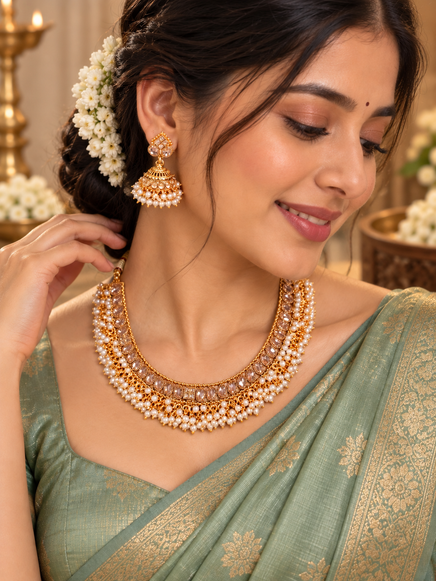 Royal Pearl Divine Kundan Set