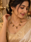 Antique Floral Pearl Drops Necklace Set