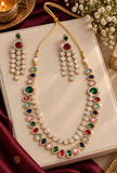 Elegant Victorian Multicolour Stone Necklace Set