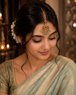 Antique Emerald & Ruby Pearl Jadau Tikka