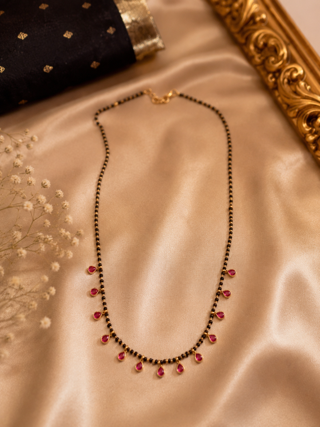Elegant Pink Drop Mangalsutra