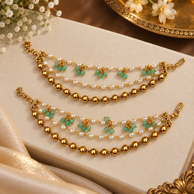 Green Pearl Beaded Mattal