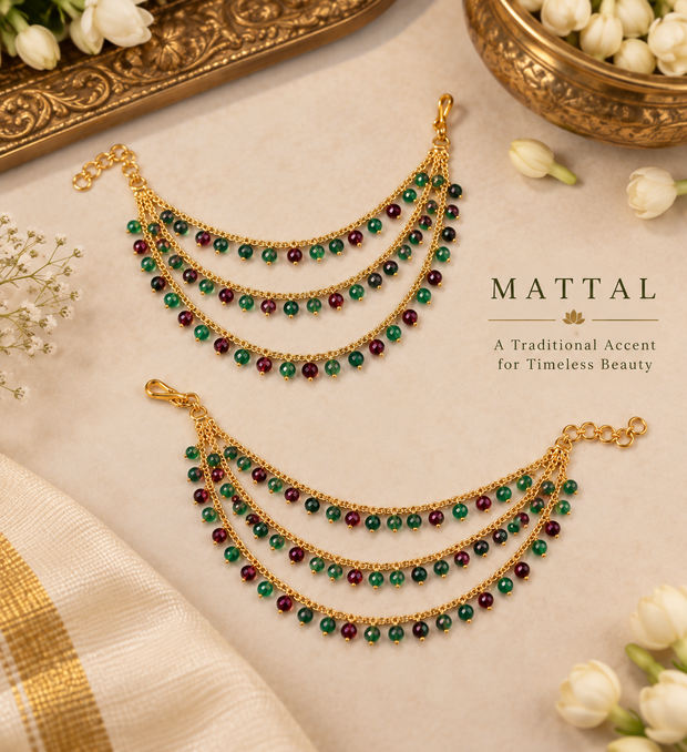 Emerald & Ruby Beaded Mattal