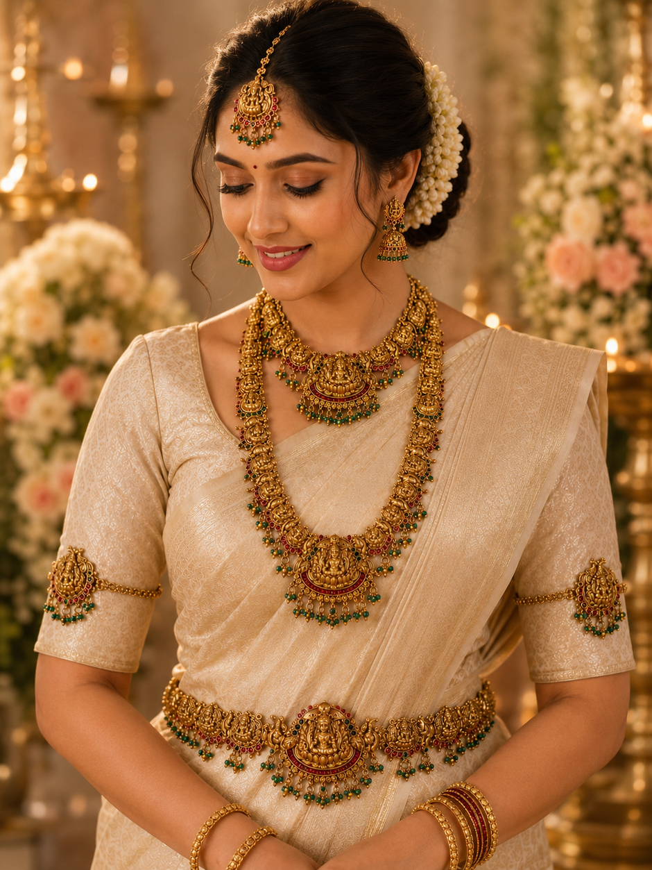 Antique Gold Lakshmi Bridal Jewellery Collection