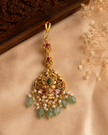 Antique Emerald & Ruby Pearl Jadau Tikka