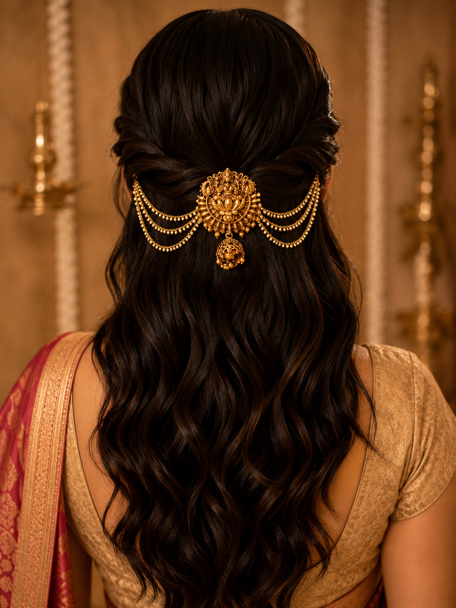 Antique Lakshmi Jadai Hair Pin