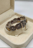 German Silver Floral Screw-Type Kada Bangle