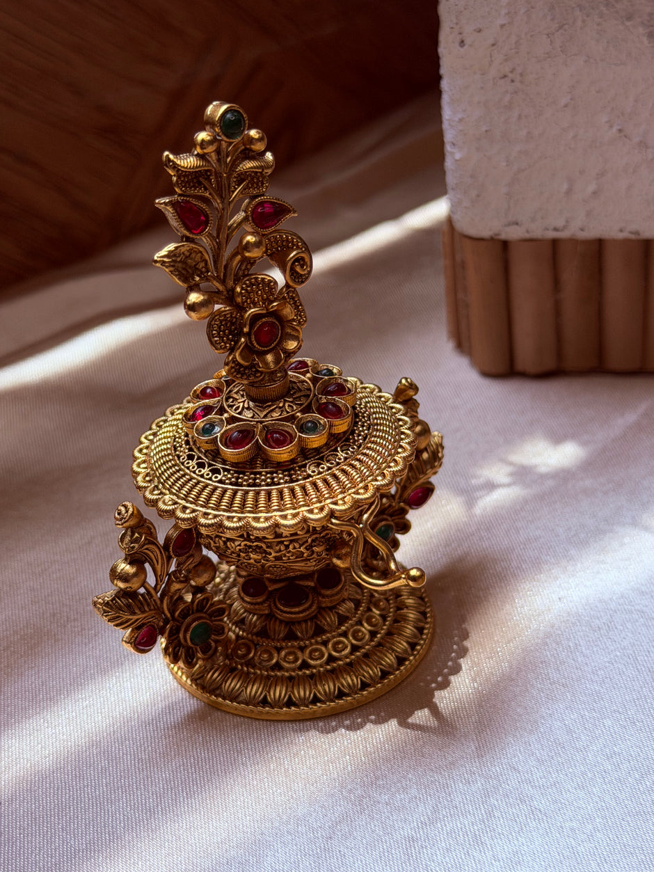Antique  Floral Designer Sindoor Box