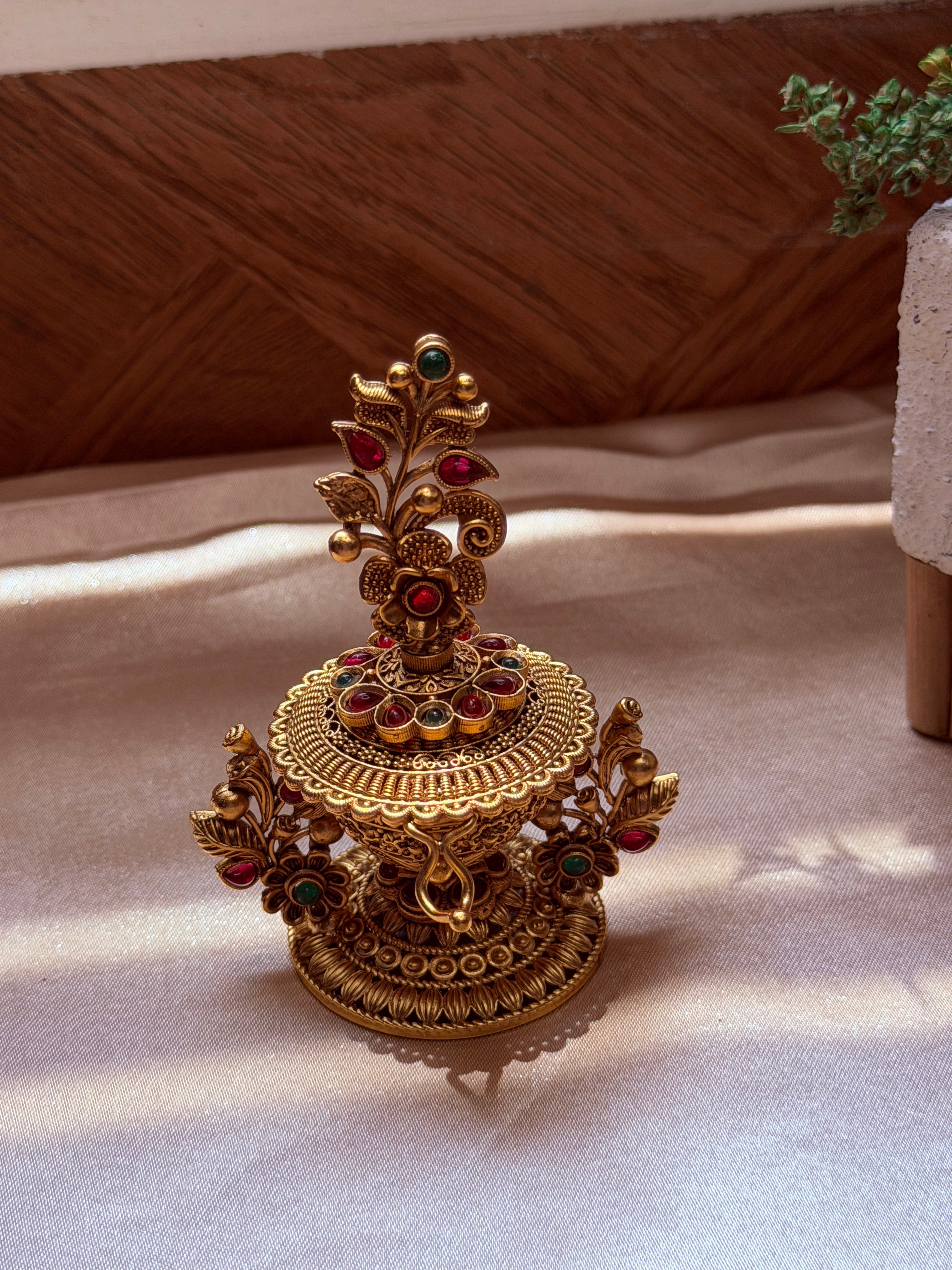 Antique  Floral Designer Sindoor Box