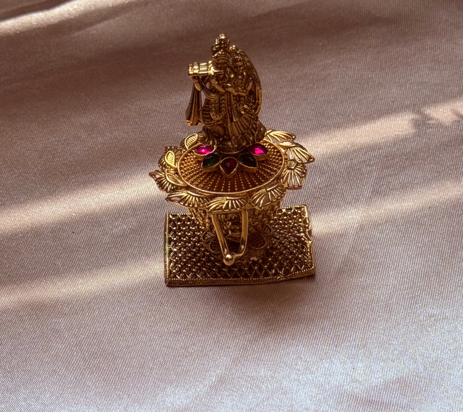 Antique Radha Krishna Kumkum Box