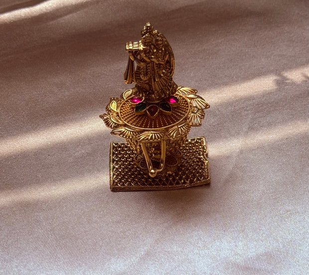 Antique Radha Krishna Kumkum Box
