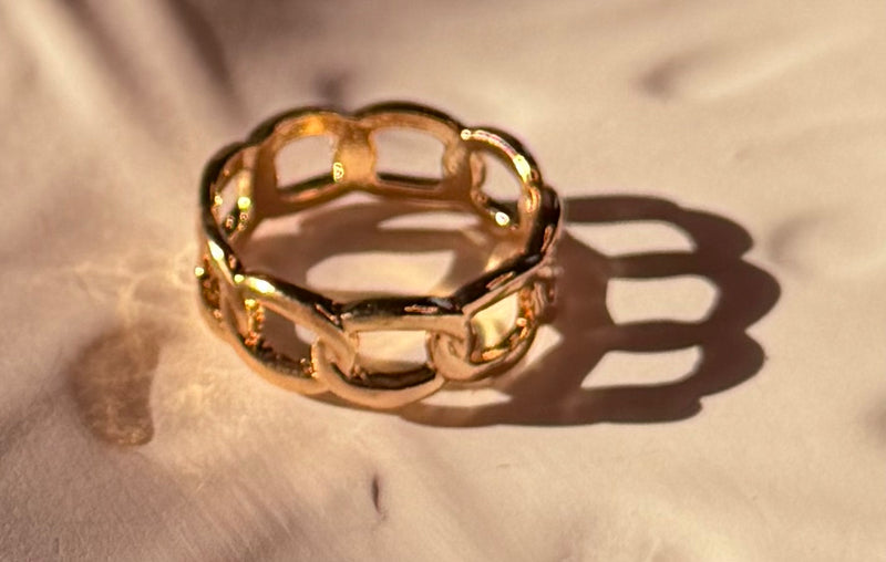 Classic Textured Gold Band Ring ✨