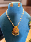 Pearl Beaded Traditional Pendent Set
