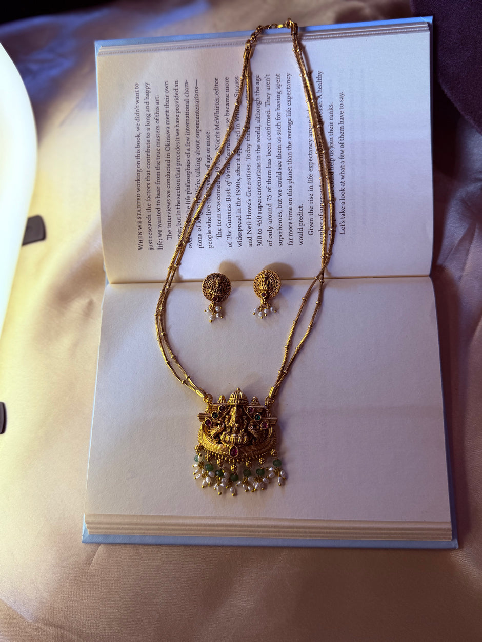 Royal Beaded Lakshmi Neck Set