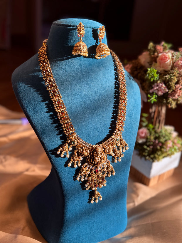 Temple Lakshmi Nakshi Bridal Haram Set