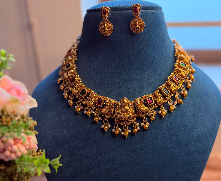 Antique Lakshmi Temple Necklace Set