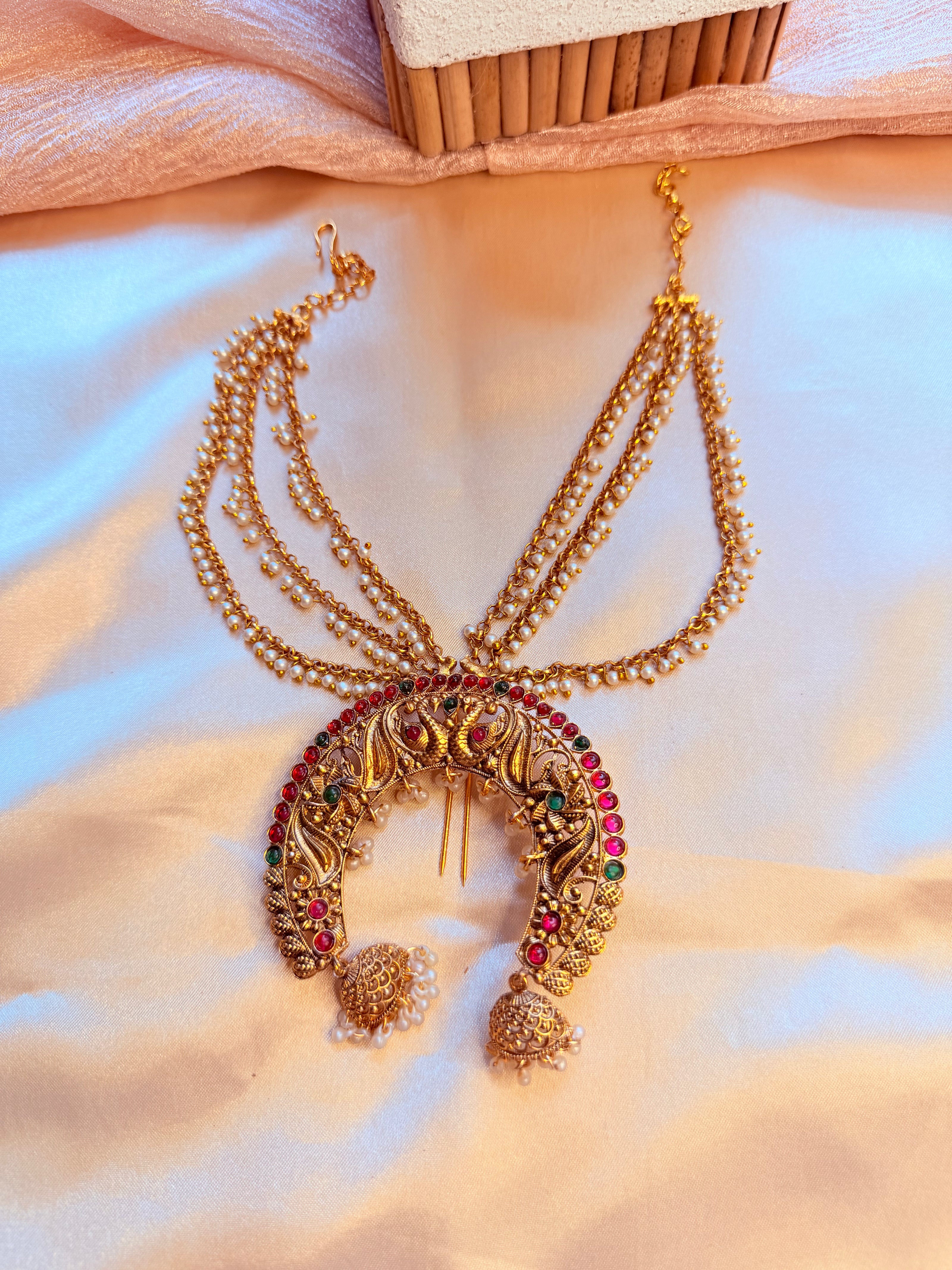 Peacock Jadau Juda Pin