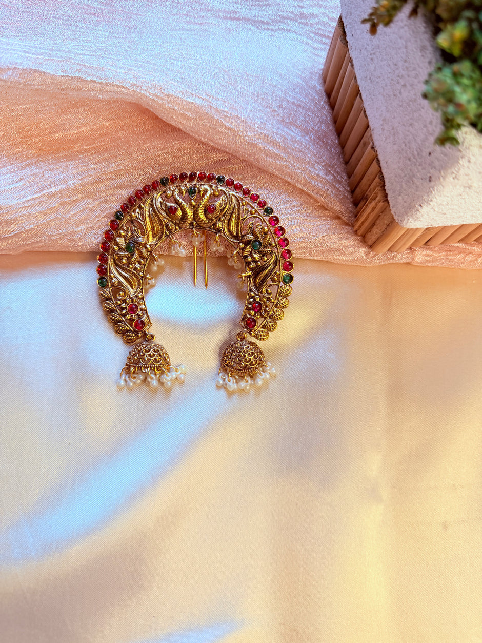 Peacock Jadau Juda Pin