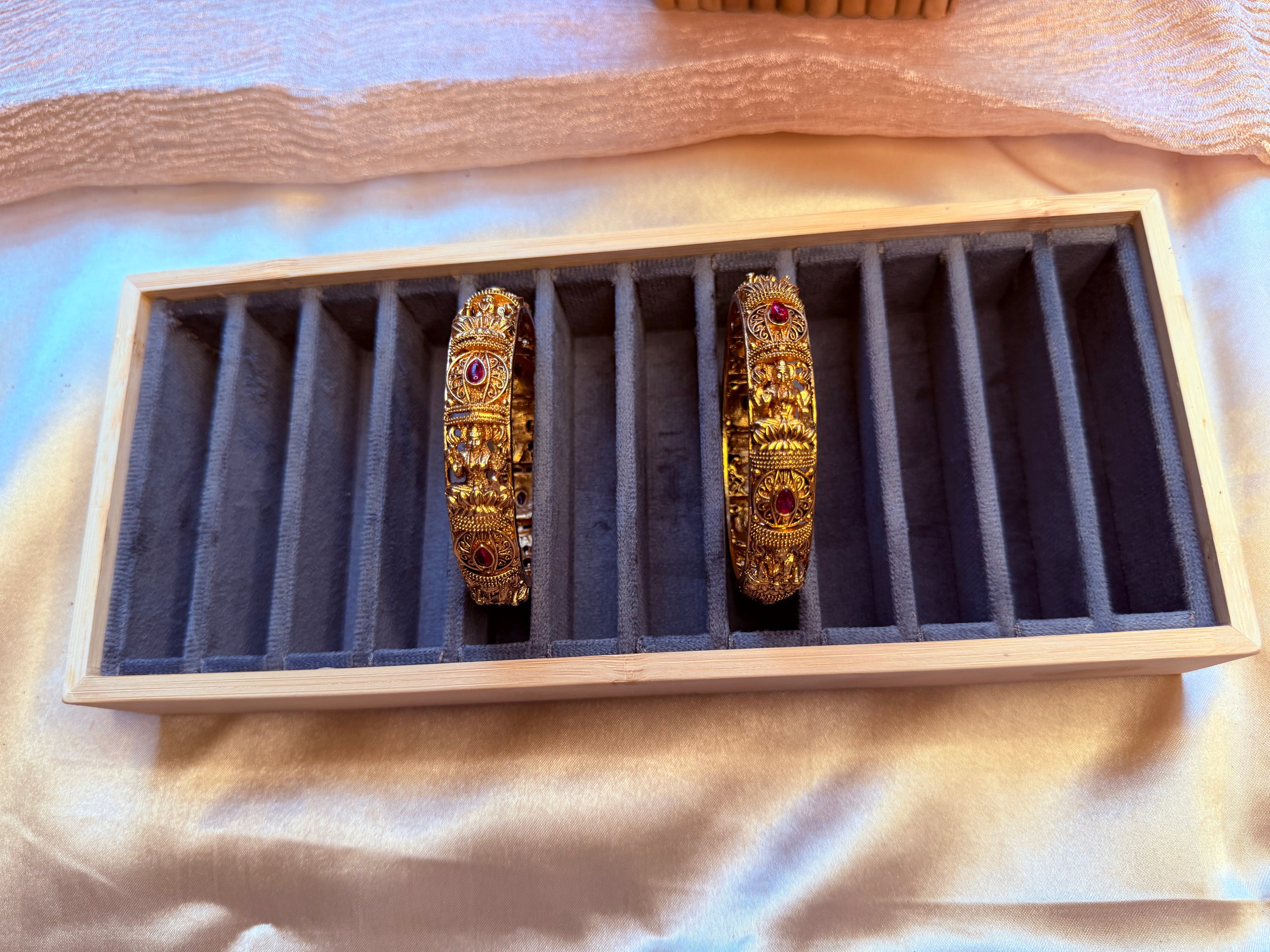 Antique Ruby Temple Design Bangles